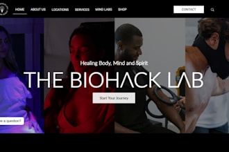 build responsive biohacking website longevity health fitness supplement website