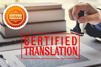 provide certified translation of degree, diploma, certificate, or license