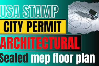do floor plan design licensed california, florida, usa city permit for approval