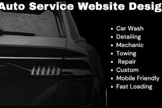 create auto detailing, car wash, mechanic, towing, and auto repair website