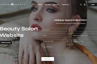 make hair extension, cosmetic website, beauty salon, spa website