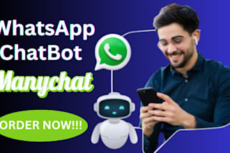 create chatbot for whatsapp with manychat