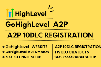 setup gohighlevel saas automation, gohighlevel a2p 10dlc registration for twillo