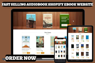 build audiobook shopify online course author store digital product ebook website