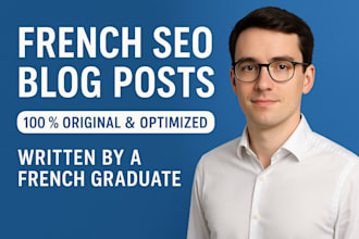 write a professional SEO content or article in french or english