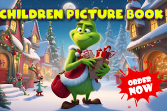 illustrate children story book, children picture book, book design