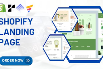 do shopify landing page design, landing page using replo, gempages, pagefly
