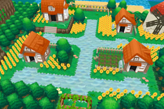 do pixel art tileset top down tile map rpg game art asset sprites sprite sheet