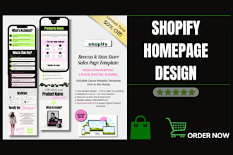 design a stunning responsive shopify homepage for your store that converts