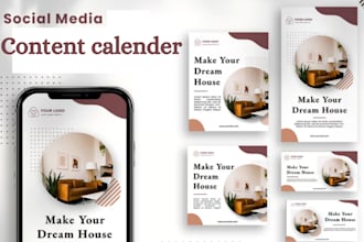 30days social media content calendar, content planner, buffer and hootsuite post