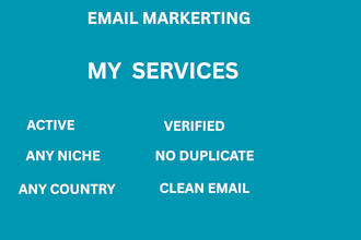find 100k targeted active and verified bulk email list for email marketing