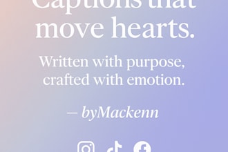 write emotional social media captions in english or spanish