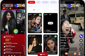 develop live streaming app music streaming app  video streaming app tiktok app