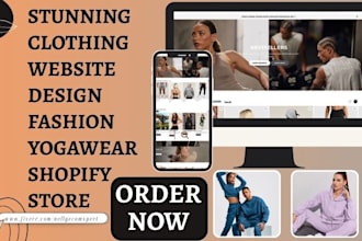 design clothing website yoga wear activewear shopify store fashion website