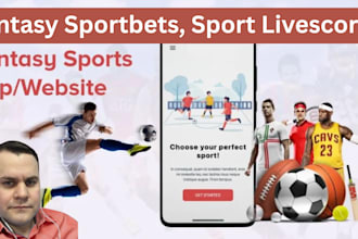 design custom website for all fantasy sport website, sports livescores website