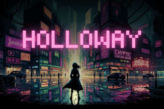 create pixel art scene assets, character, building background animated pixel art