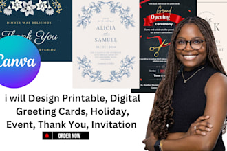 design printable, digital greeting cards, holiday, event, thank you, invitation