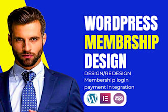 develop wordpress membership websites with payment integration