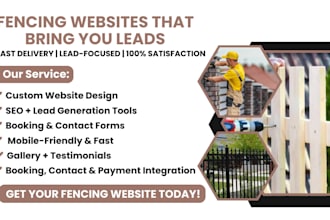 design fencing website, fencing landing page, and generate fencing leads