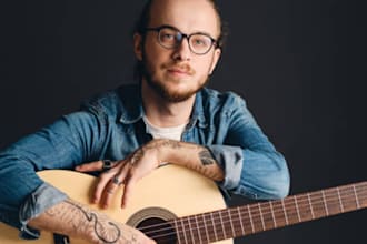 produce your country ballad, folk song as a prominent male singer songwriter