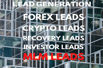 generate recovery leads, investor lead, mlm lead, verified fresh lead,