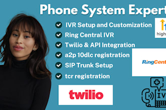 setup ringcentral ivr twilio ivr aircall ivr gohighlevel automation specialist