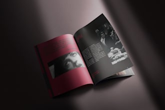 design a creative and professional magazine cover for you