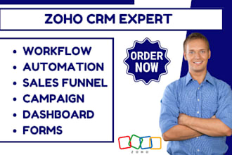 setup zoho crm zoho books forms campaigns workflows dashboard customization