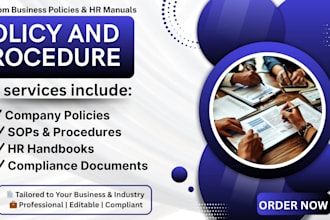 consult and write your business operations and HR procedures