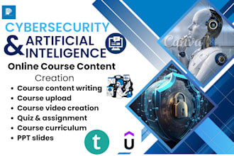 create online course on cybersecurity, artificial intelligence, cloud security