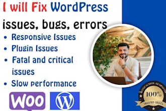 fix wordpress issues, bugs, errors, elementor fix, woo commerce bugs