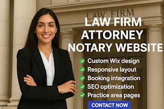 law firm website lawyer website attorney website notary website wix website law