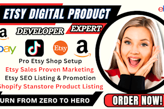 set up etsy digital products store, etsy SEO listing, stanstore product listing