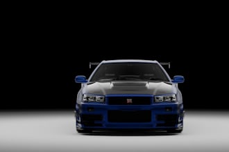 remodel 3d concept car, nissan skyline render,sculpt 3d automotive parts,car rig