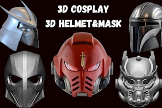 sculpt custom 3d mask helmet 3d cosplay wearable armor stl file for 3d printing