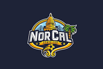 design awesome football nor cal state cup logo