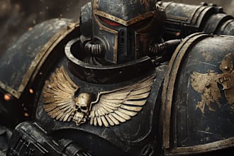 draw a warhammer 40k character art
