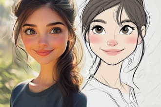 drawing  your photo to cartoon portrait