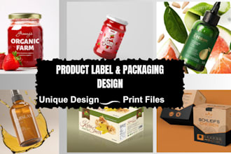 design professional winning product label, packaging design or mailer box design