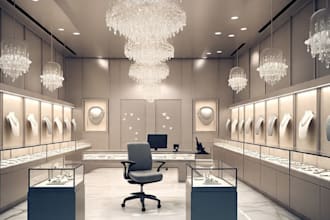 3d cgi jewelry, wristwatches, electronic, and retail store design