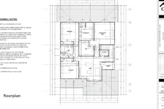 modify floor plan, site plan, hvac, adu, roof plan, elevation, rendering