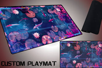 custom one piece card game playmat art personalized tcg mat design