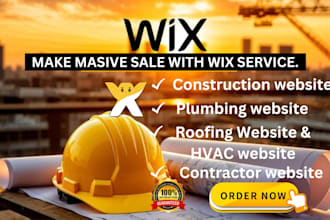 design contractor roofing hvac plumbing construction website redesign on wix ghl