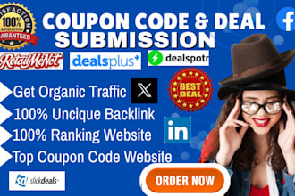 manually submit coupon code, deal offer coupon code submission to top 150 site