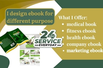 design medical ebook fitness ebook, health ebook, company ebook, marketing ebook
