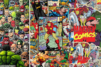 draw comic book character design graphic novel and comic illustration