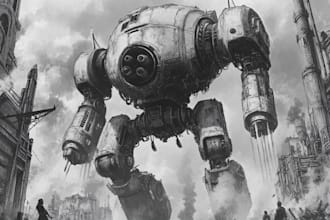 make a warhammer illustration based on your description