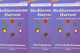 design visually appealing cookbook covers for amazon KDP