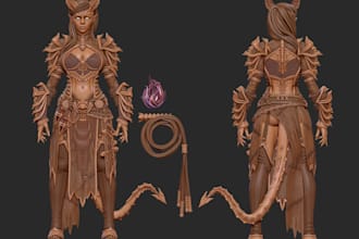 sculpt 3d character, object and creature in zbrush 3d printing