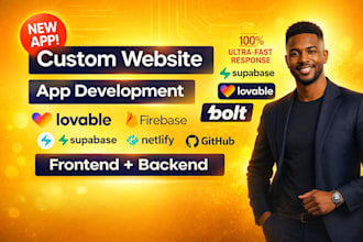 develop, fix lovable ai web apps, saas mvp, website bolt new, supabase, replit